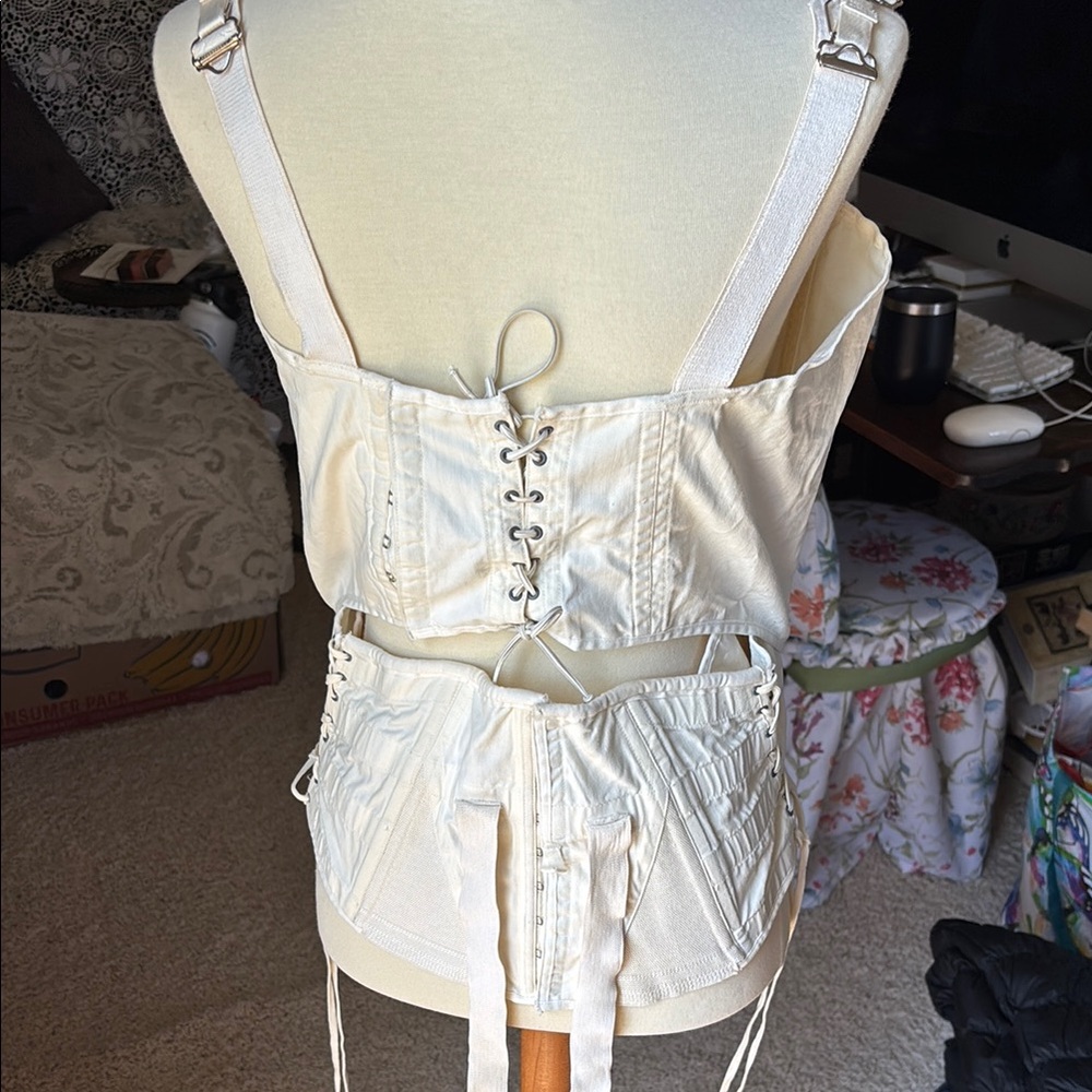 Vintage White/ivory Corset Top